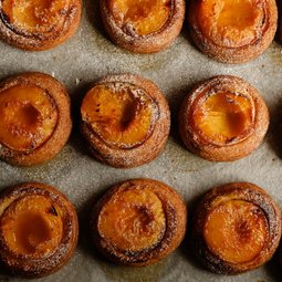 Glazed Peaches & Lemon Almond Frangipane Danish