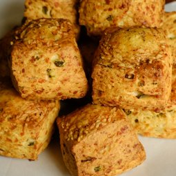 Cheddar Cheese Biscuit with Jalapeno & Gherkins