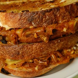 Seeni Sambol Grilled Cheese Sandwich