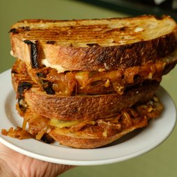 Seeni Sambol Grilled Cheese Sandwich