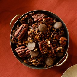 Hot Chocolate Pecan Granola with Dark Chocolate