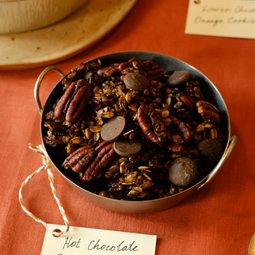 Hot Chocolate Pecan Granola with Dark Chocolate
