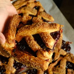 Cherry Crostata with Custard