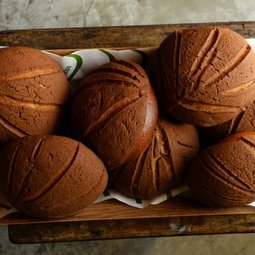 Coffee Concha with Chocolate Shell