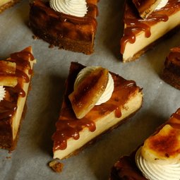 Cheesecake with Banana Caramel