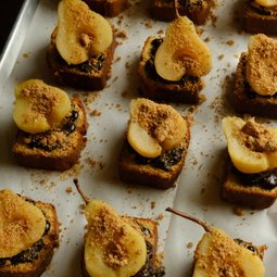 Poached Pear Hazelnut Cake