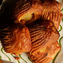 Peanut Butter Poached Pear Turnover