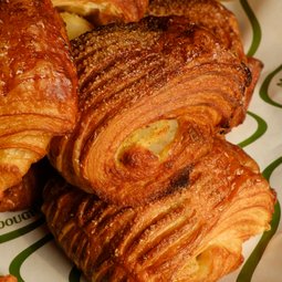 Peanut Butter Poached Pear Turnover
