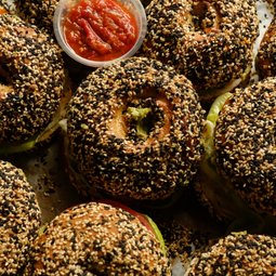 Tomato Avocado & Fried Egg Bagel